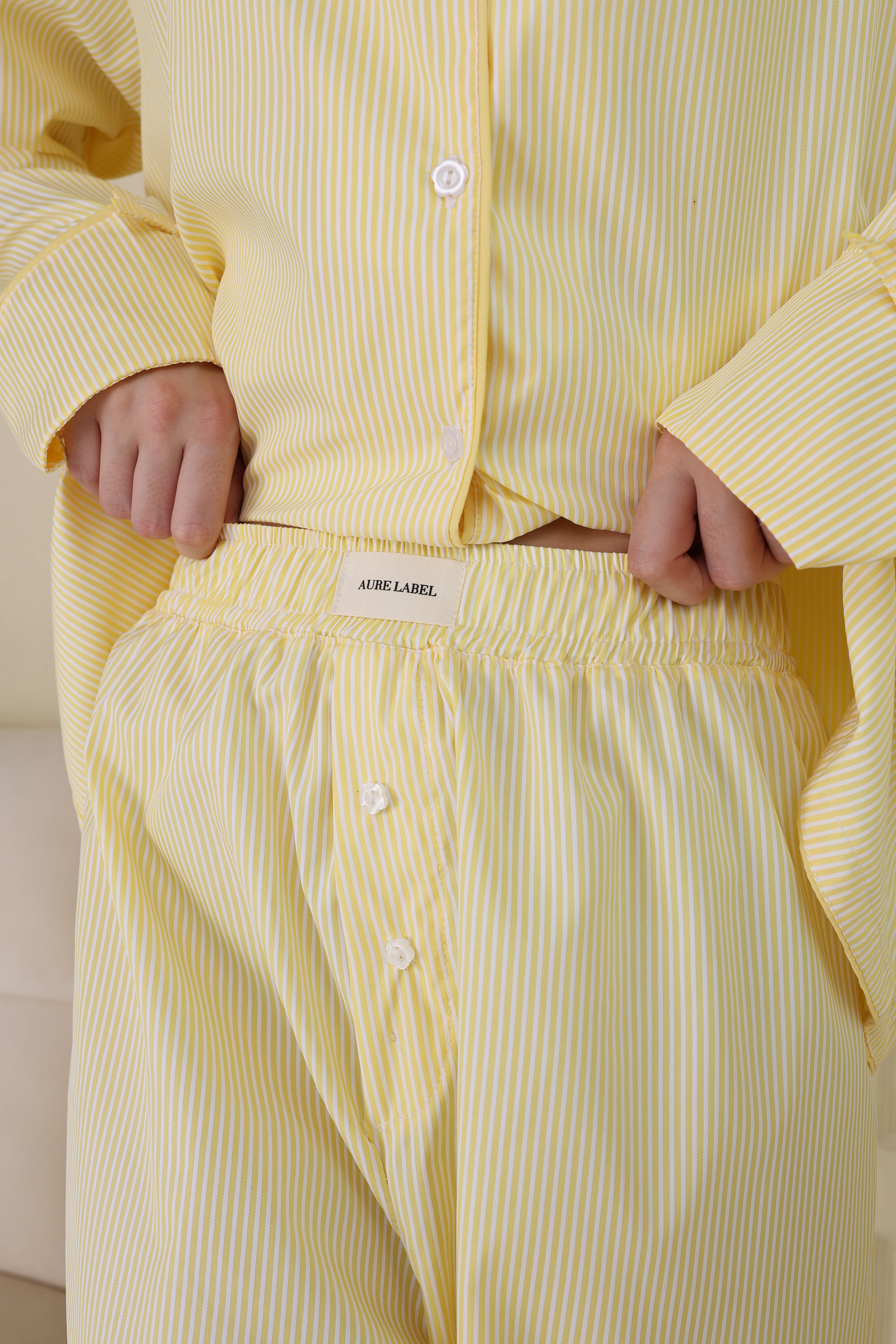 Lemon Stripe Long Set