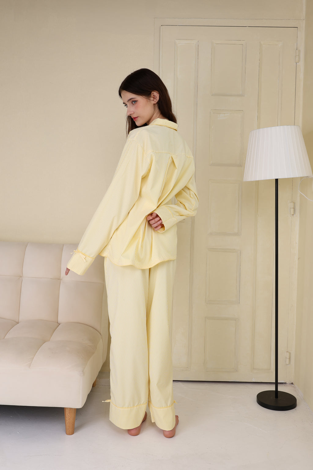 Lemon Stripe Long Set