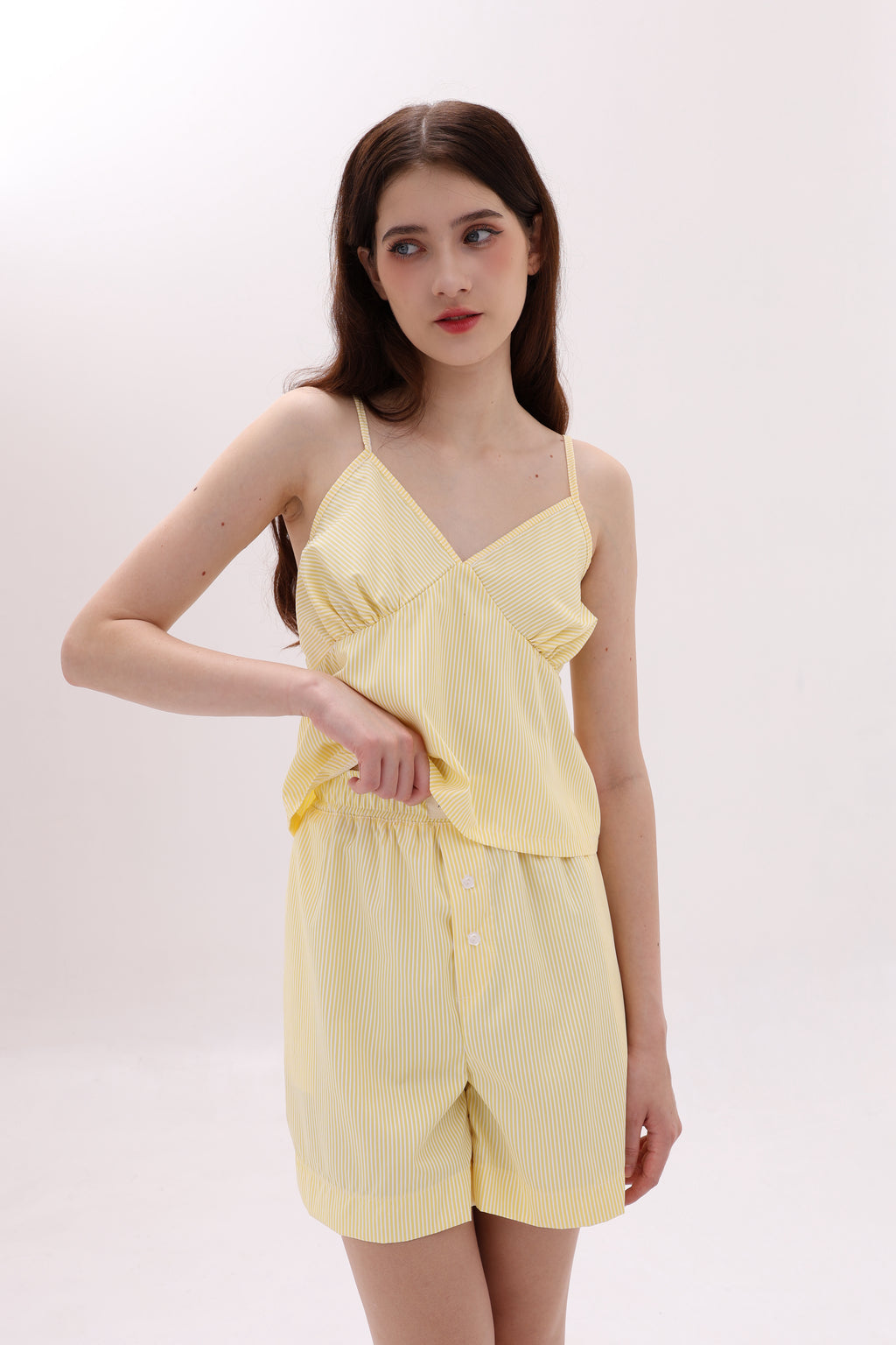 Lemon Stripe Cami Set