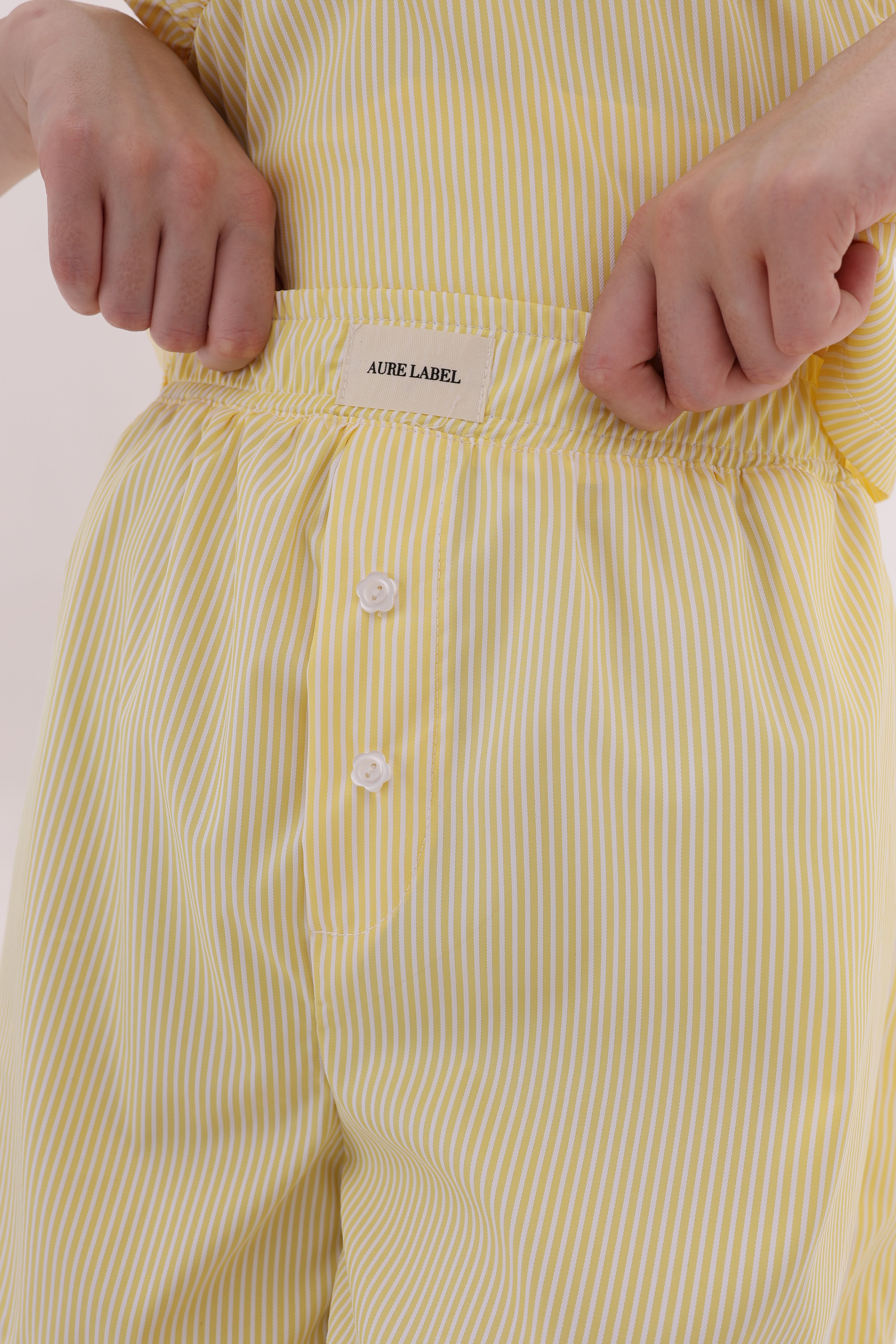 Lemon Stripe Cami Set