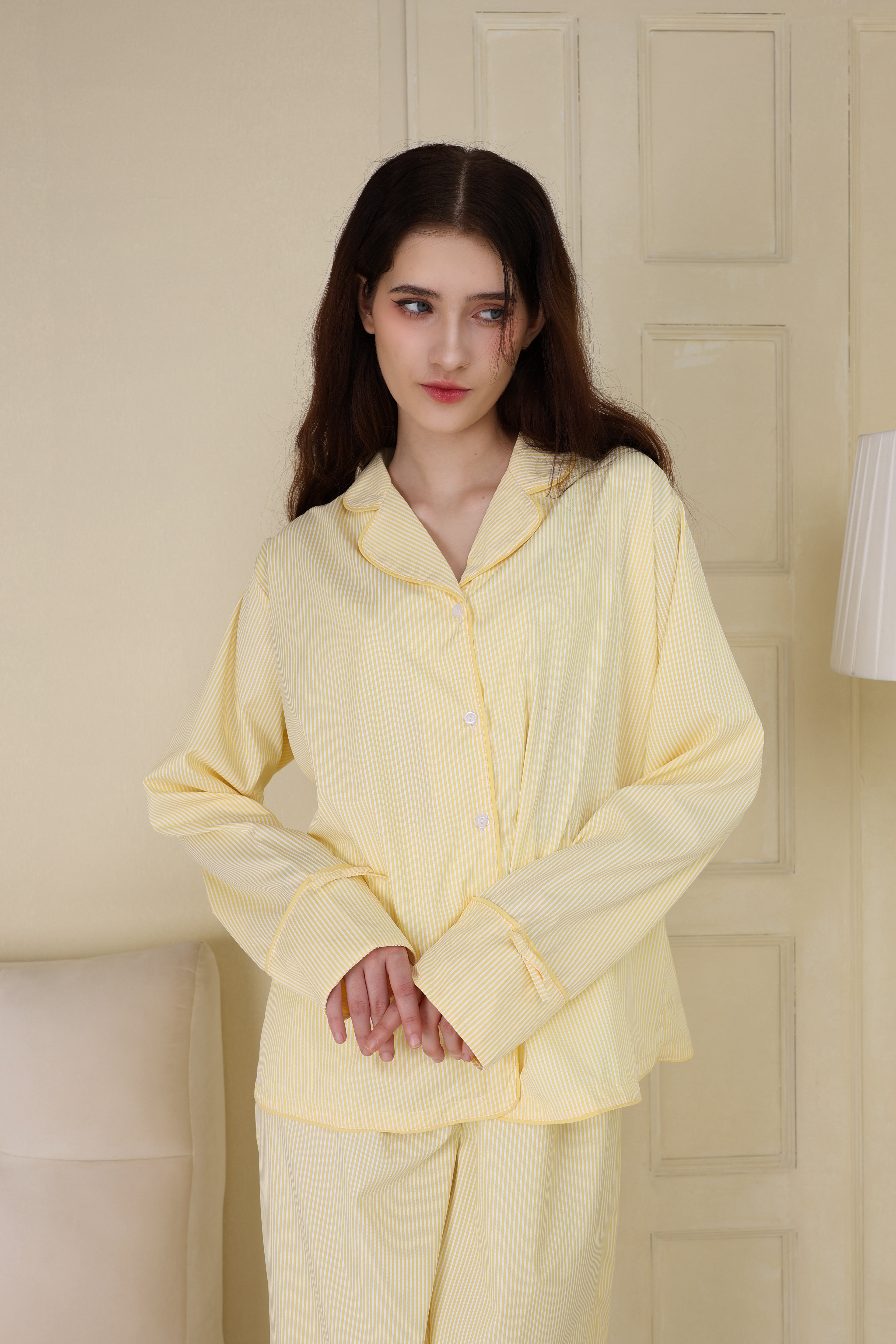 Lemon Stripe Long Set